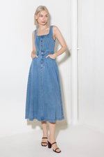 SOFTLY ROMANTIC DENIM MIDI DRESS - By Baano