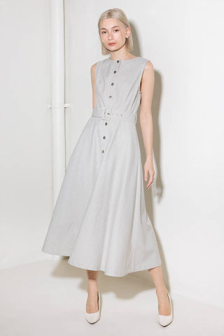 DELICATELY DARING WOVEN MIDI DRESS - By Baano