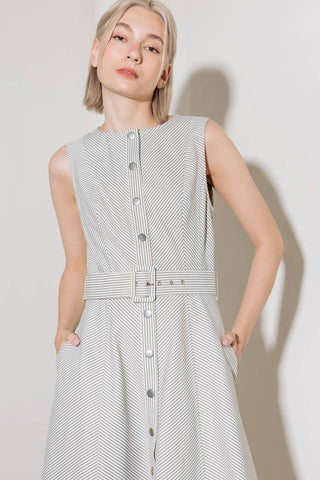 DELICATELY DARING WOVEN MIDI DRESS - By Baano