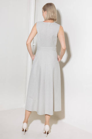 DELICATELY DARING WOVEN MIDI DRESS - By Baano