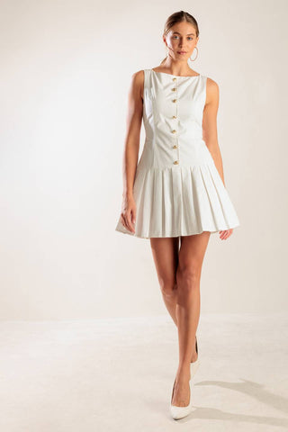 NO COMPARISON WHITE WOVEN MINI DRESS - By Baano