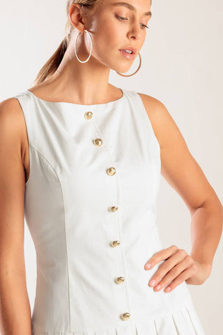 NO COMPARISON WHITE WOVEN MINI DRESS - By Baano
