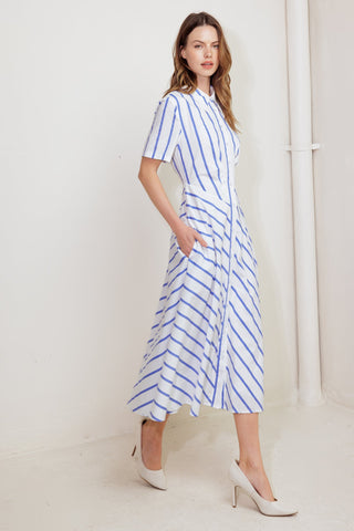 YOU HAD ME AT WOVEN MIDI DRESS - By Baano
