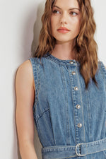 MIDNIGHT RODEO DENIM MIDI DRESS - By Baano