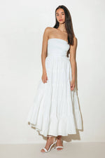 NEO BREEZE WHITE MIDI DRESS - By Baano