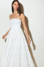 NEO BREEZE WHITE MIDI DRESS - By Baano