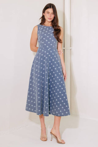 TOO SWEET TO ME DENIM MIDI DRESS - By Baano