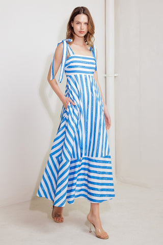 OCEAN BREEZE WOVEN MIDI DRESS - By Baano