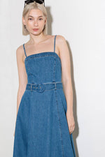 TRULY ENCHANTED DENIM MIDI DRESS - By Baano