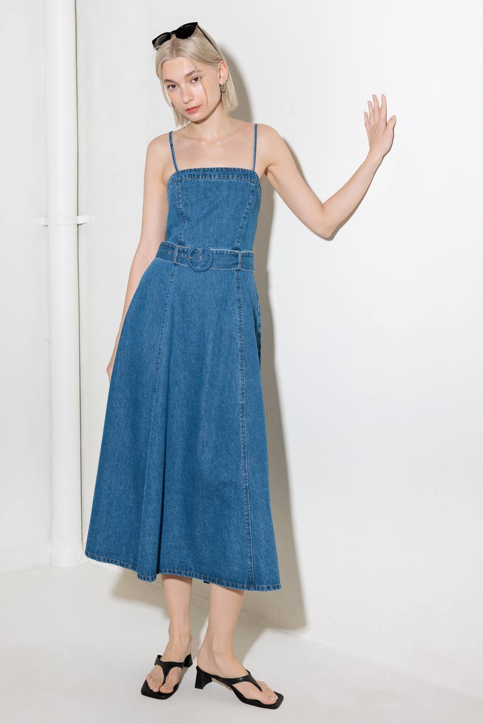 TRULY ENCHANTED DENIM MIDI DRESS - By Baano
