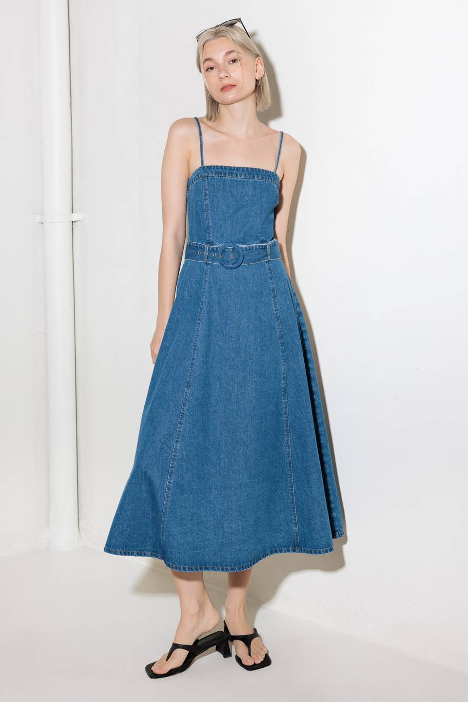 TRULY ENCHANTED DENIM MIDI DRESS - By Baano