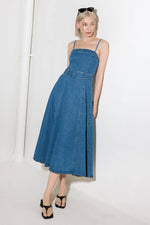 TRULY ENCHANTED DENIM MIDI DRESS - By Baano