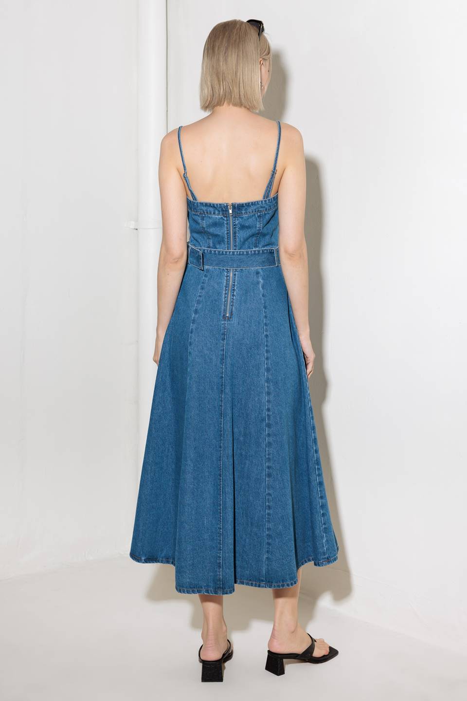 TRULY ENCHANTED DENIM MIDI DRESS - By Baano
