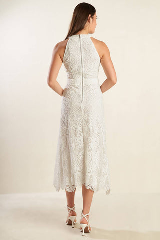 CATCHING DREAMS WOVEN LACE MIDI DRESS - By Baano