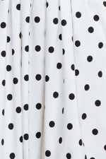 MONROE DOT WHITE WOVEN MIDI DRESS - By Baano