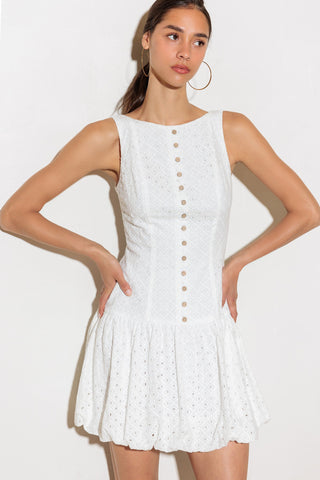 AT FIRST GLANCE WOVEN MINI DRESS - By Baano