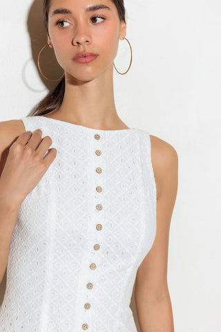 AT FIRST GLANCE WOVEN MINI DRESS - By Baano