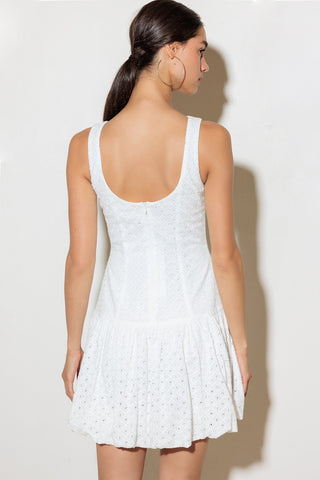 AT FIRST GLANCE WOVEN MINI DRESS - By Baano