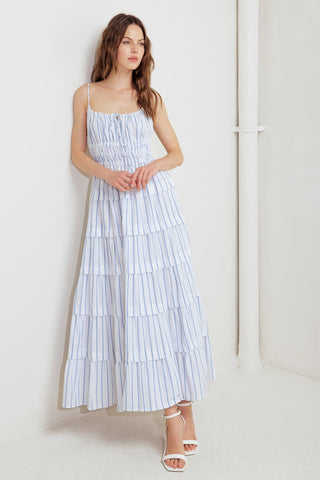 BREEZE NOTE WOVEN MIDI DRESS - By Baano