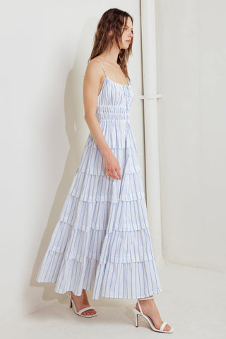 BREEZE NOTE WOVEN MIDI DRESS - By Baano