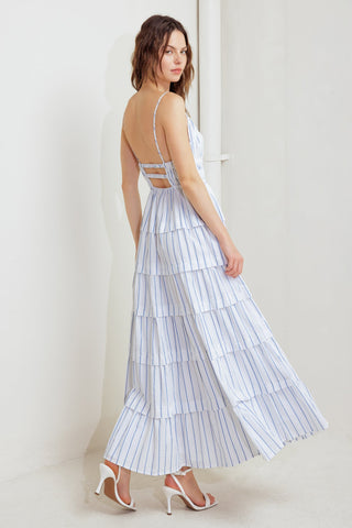 BREEZE NOTE WOVEN MIDI DRESS - By Baano