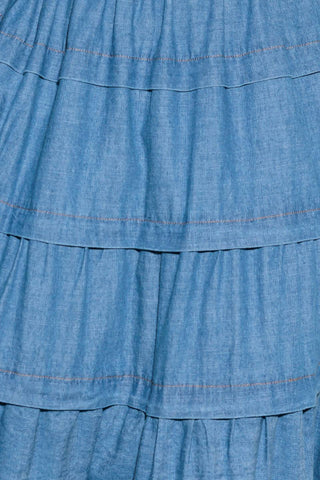 ETERNAL DESIRE DENIM MIDI DRESS - By Baano