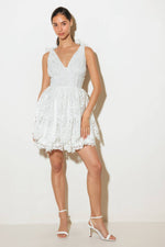 SWEETHEART GINGHAM WOVEN LACE MINI DRESS - By Baano