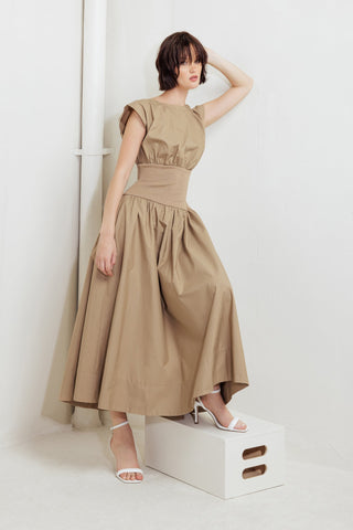 DREAMWEAVER ROMANTIC WOVEN MIDI DRESS - By Baano