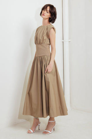 DREAMWEAVER ROMANTIC WOVEN MIDI DRESS - By Baano