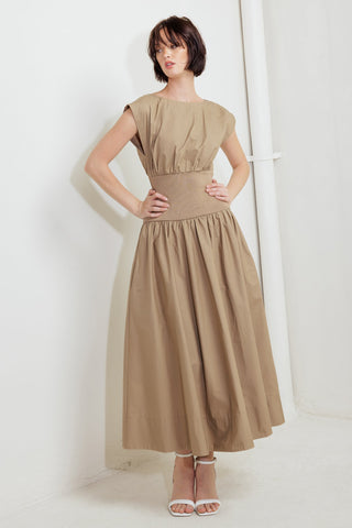 DREAMWEAVER ROMANTIC WOVEN MIDI DRESS - By Baano