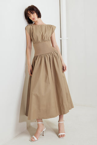 DREAMWEAVER ROMANTIC WOVEN MIDI DRESS - By Baano