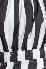 LUXE LINEAR STRIPED WOVEN MIDI DRESS - By Baano