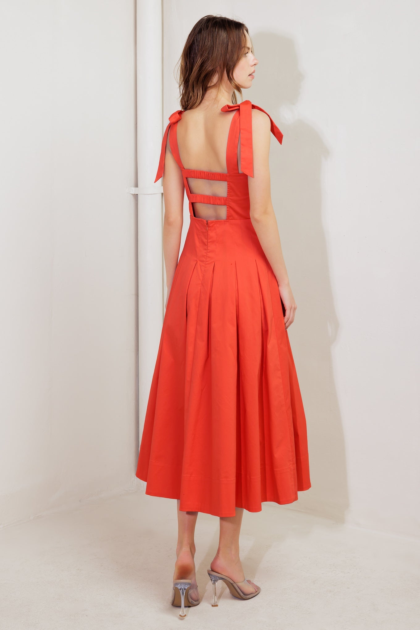 GENTLE SHADE WOVEN MIDI DRESS - By Baano