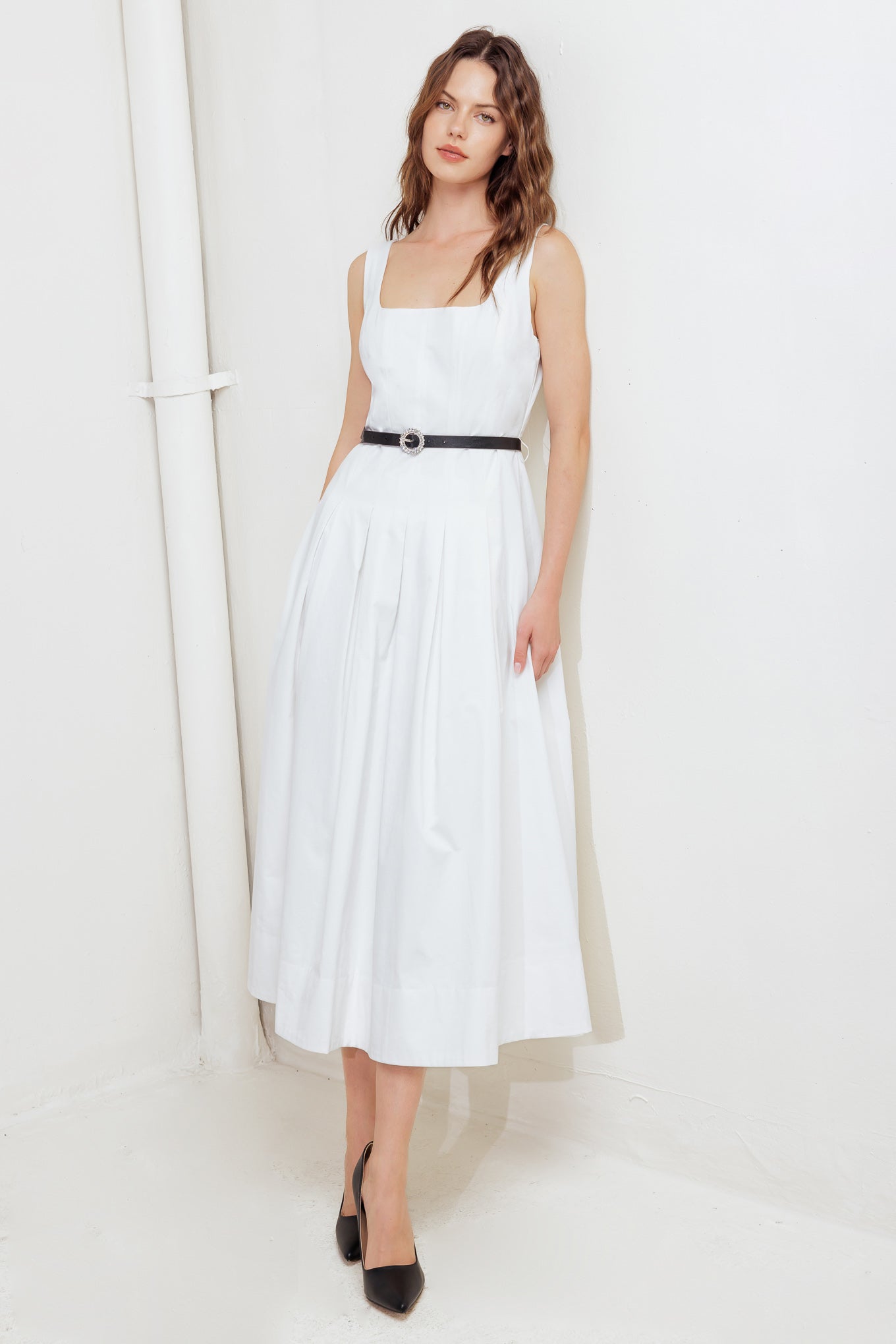 SUNDAY REVERIE WOVEN MIDI DRESS - By Baano