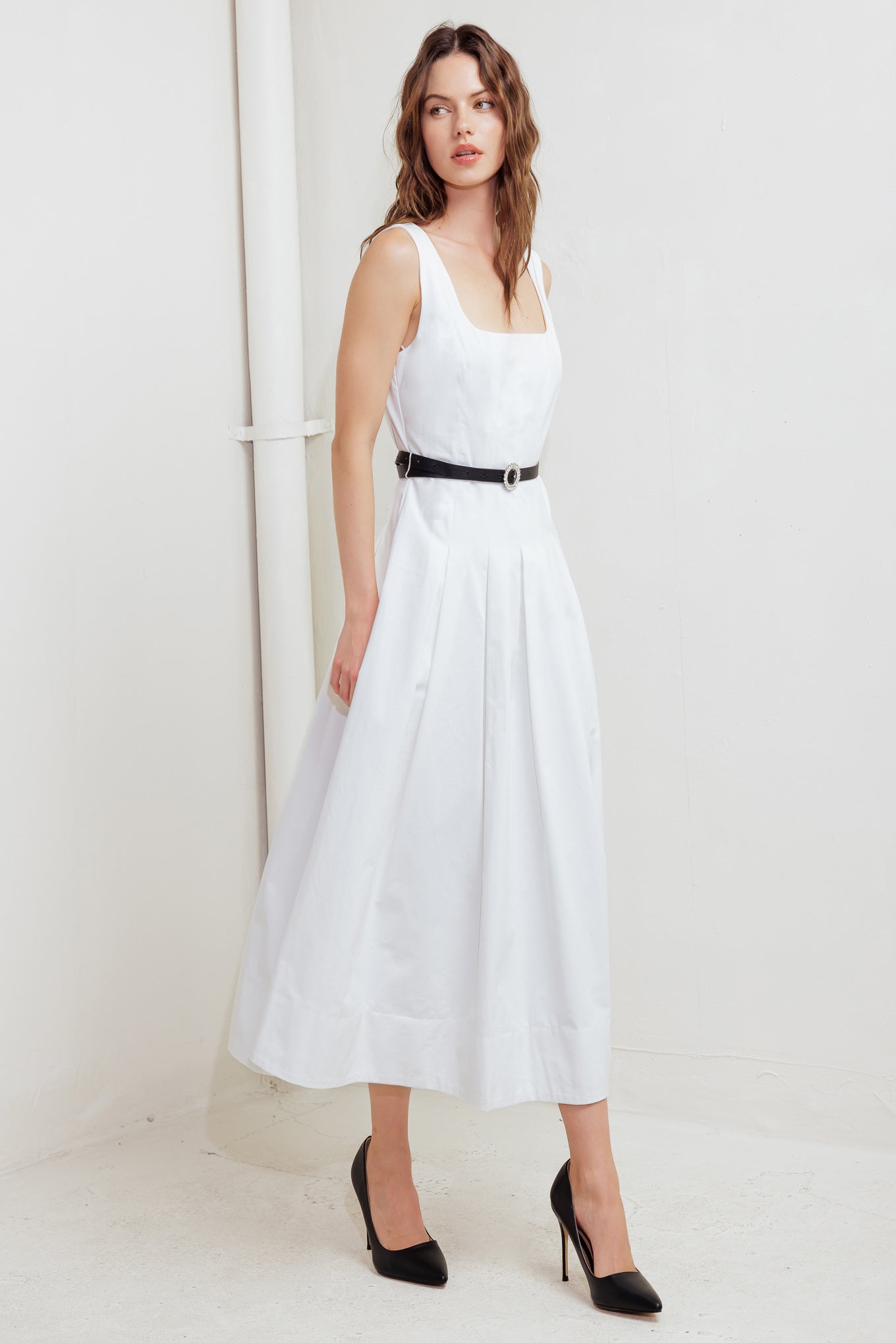 SUNDAY REVERIE WOVEN MIDI DRESS - By Baano
