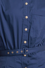 CINCHED COUTURE WOVEN MIDI DRESS - By Baano