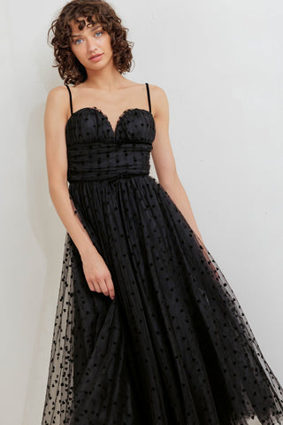 HEART DOT BALLET TULLE MIDI DRESS - By Baano