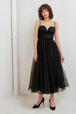 HEART DOT BALLET TULLE MIDI DRESS - By Baano