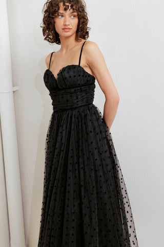HEART DOT BALLET TULLE MIDI DRESS - By Baano