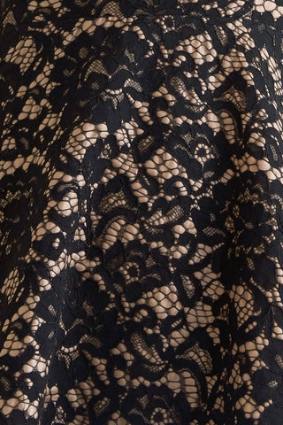 NIGHTFALL CHIC LACE WOVEN MIDI DRESS - By Baano