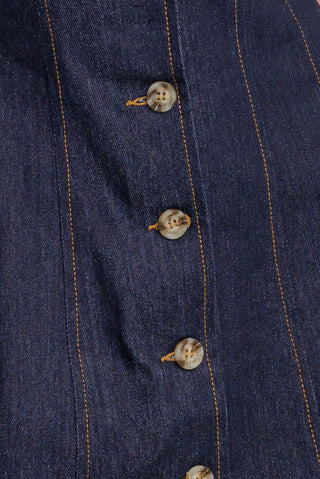 INDIGO TEMPO DENIM MINI DRESS - By Baano