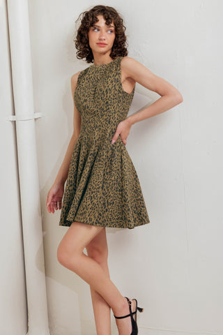 LEO LOVER WOVEN MINI DRESS - By Baano