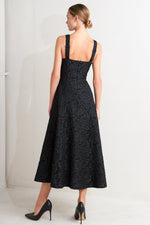 FEMME FATALE JACQUARD WOVEN MIDI DRESS Flying Tomato