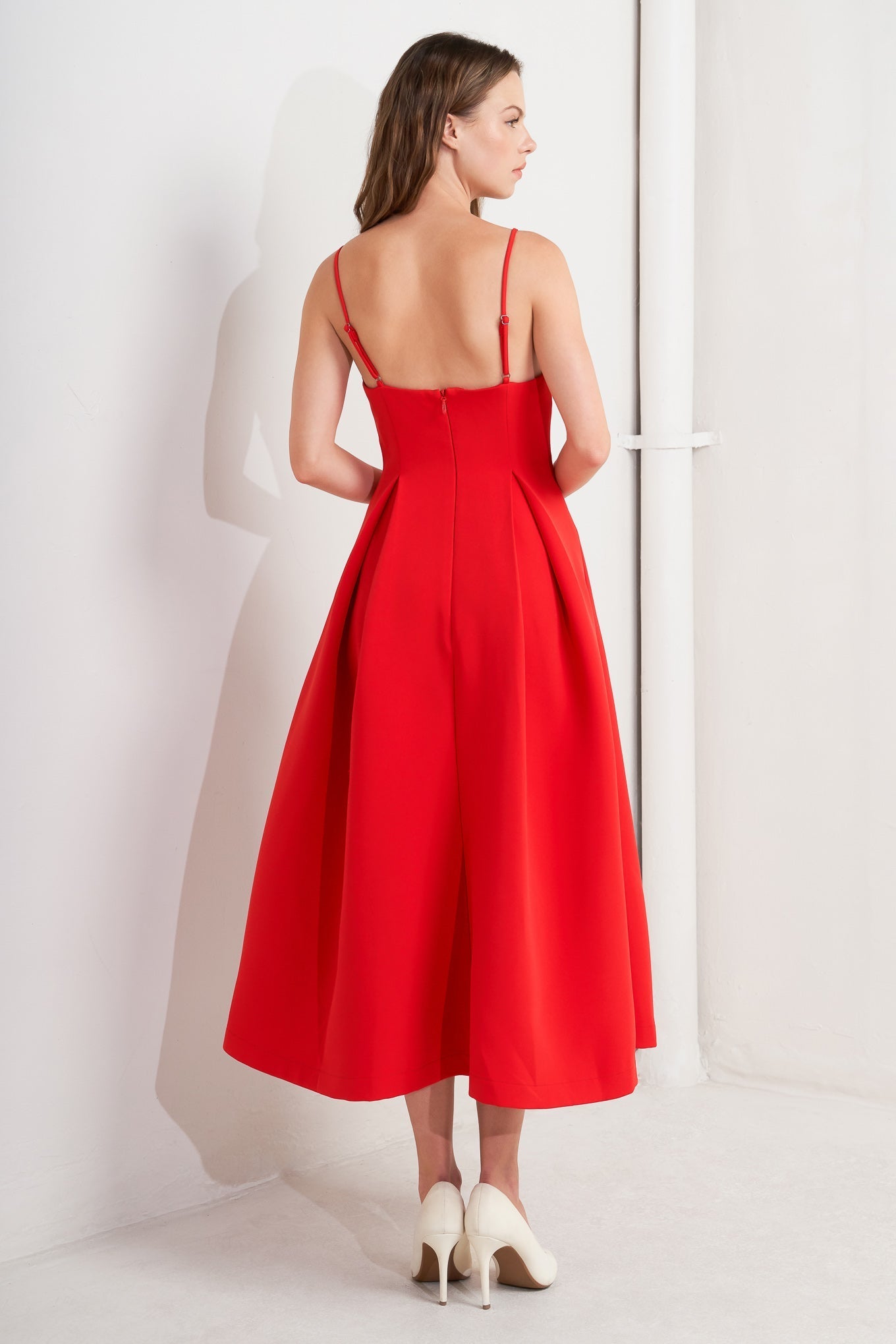 RUBY AFFAIR WOVEN MIDI DRESS Flying Tomato