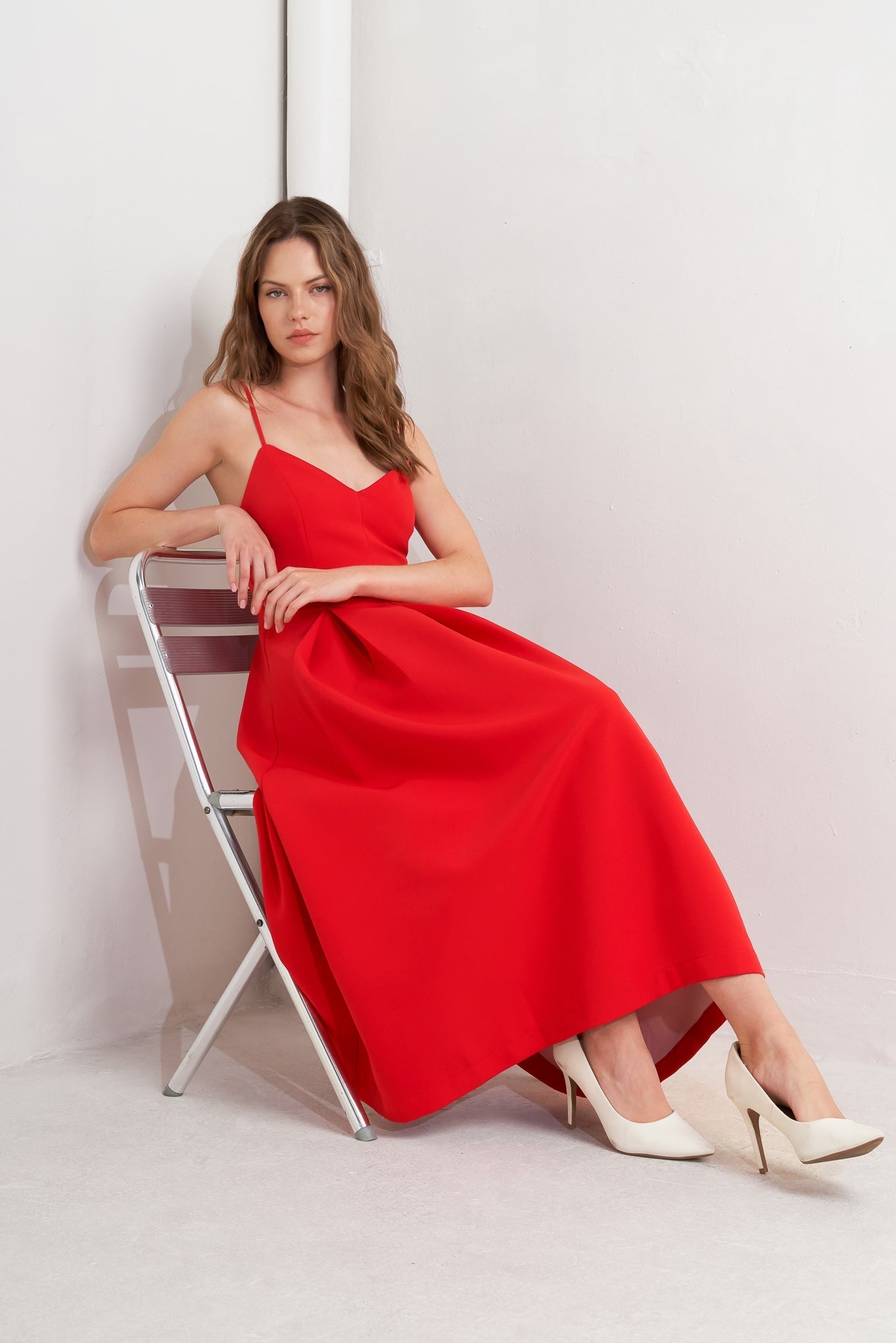 RUBY AFFAIR WOVEN MIDI DRESS Flying Tomato
