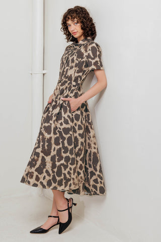TAME GIRAFFE WOVEN MIDI DRESS - By Baano