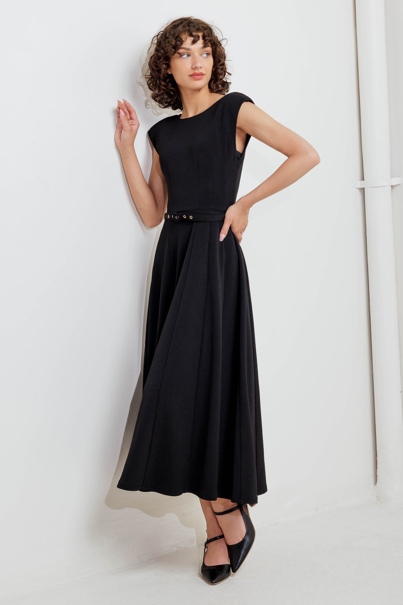 MODERN MONA WOVEN MIDI DRESS - By Baano