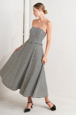 MONOCHROME BALLET WOVEN MIDI DRESS