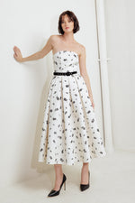 LOVELY CULTIVATED WOVEN MIDI DRESS - By Baano