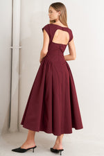BERRY ARCHIVE ELEGANCE WOVEN MIDI DRESS